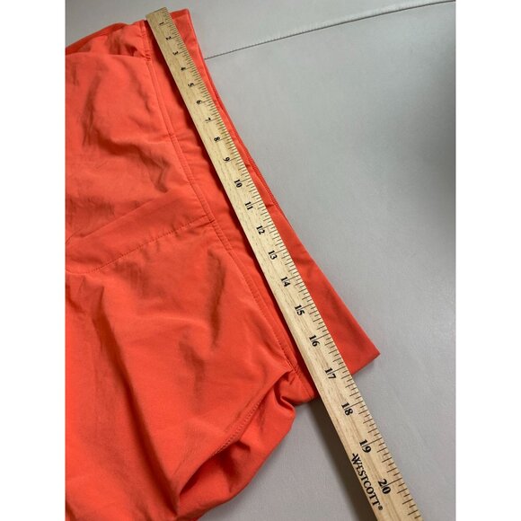 Athleta Brooklyn Ankle Pant Size 12 Orange Pullon Zip Pockets - Picture 6 of 16